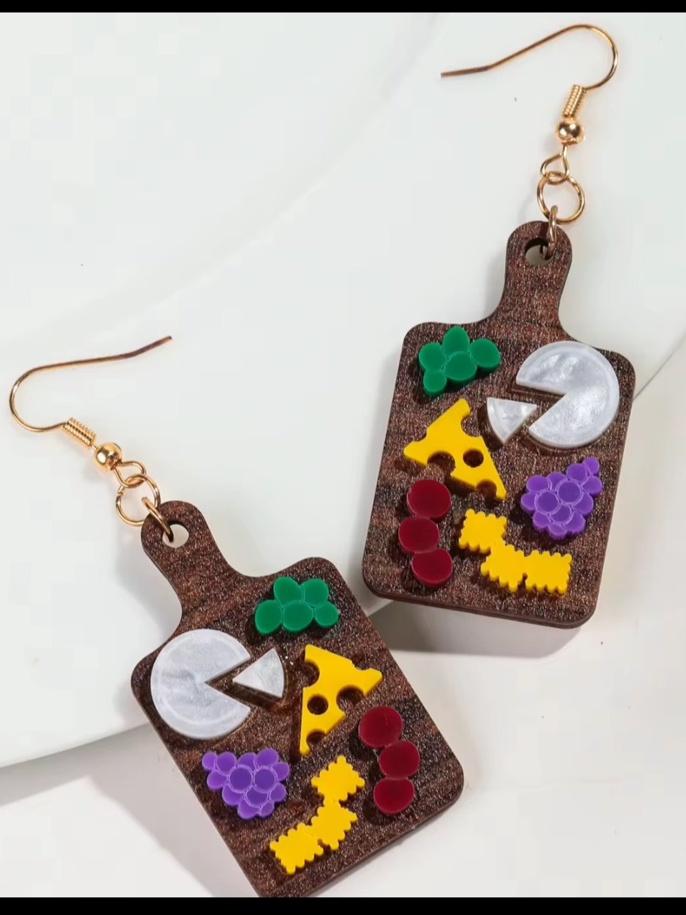 Charcuterie Board Earrings Food Jewelry Cute Novelty Set